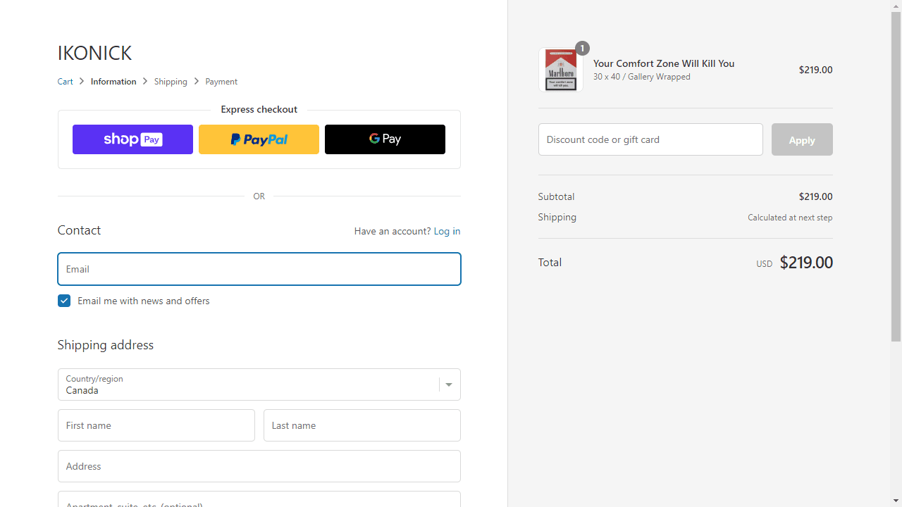 How to apply IKONICK coupon code
